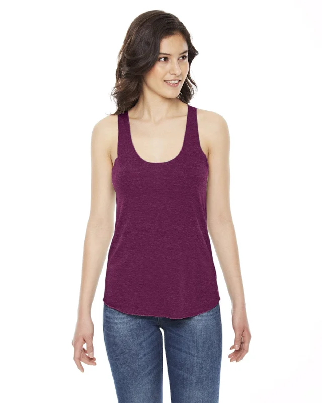 American Apparel Ladies Triblend Racerback Tank | Tri Cranberry