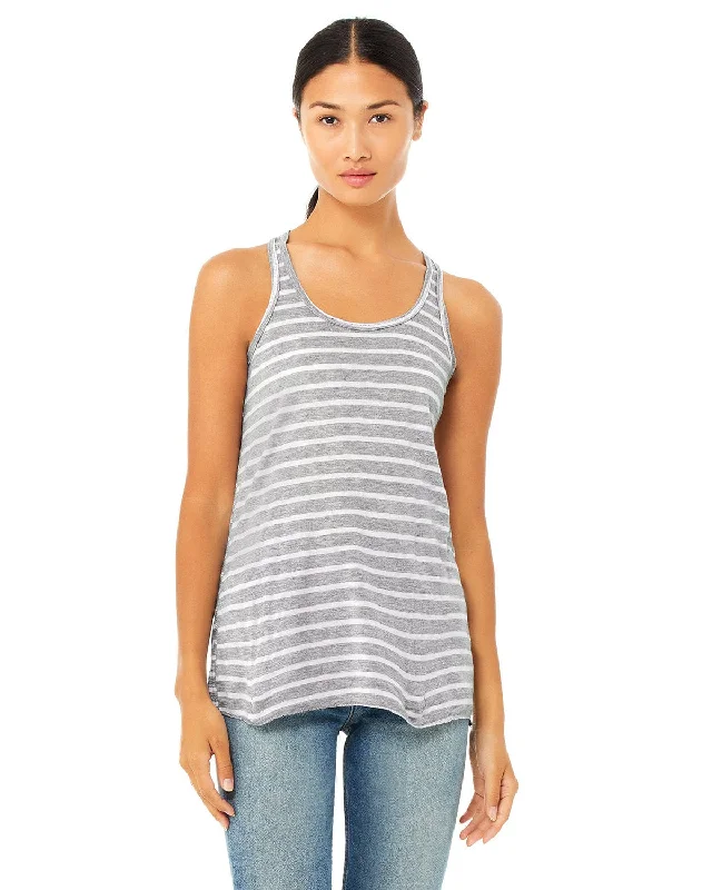 Bella+Canvas Ladies Flowy Racerback Tank | Str Ath Htr/ Wht