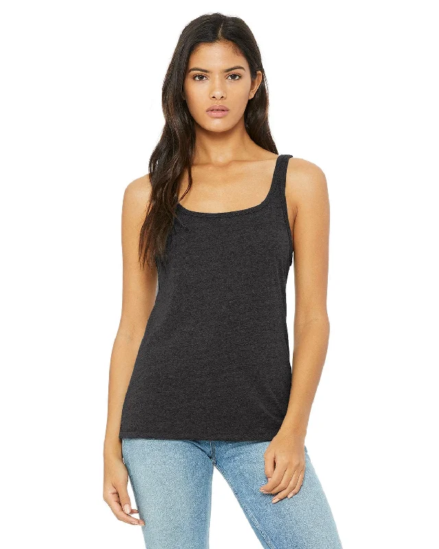 Bella+Canvas Ladies Relaxed Jersey Tank | Dark Gry Heather