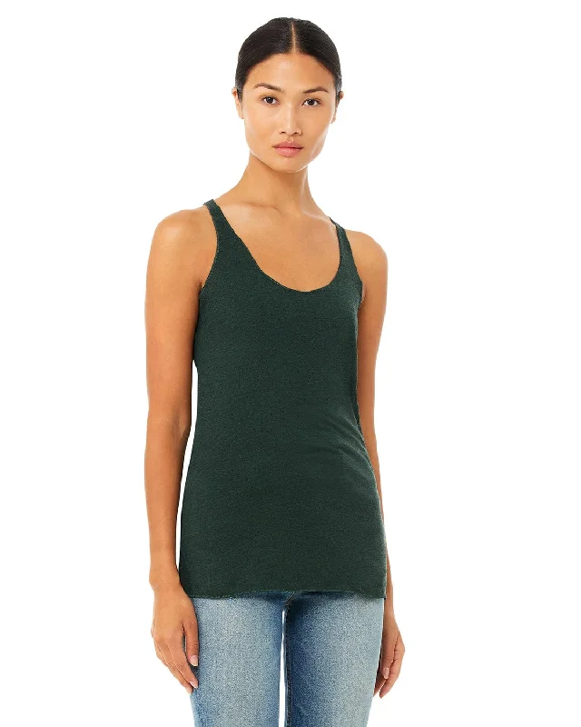 Bella+Canvas Ladies Triblend Racerback Tank | Emerald Triblend