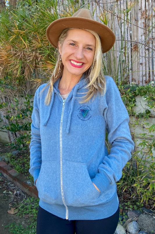 Crystal Infused Sueded Fleece Full-Zip Hooded Sweatshirt