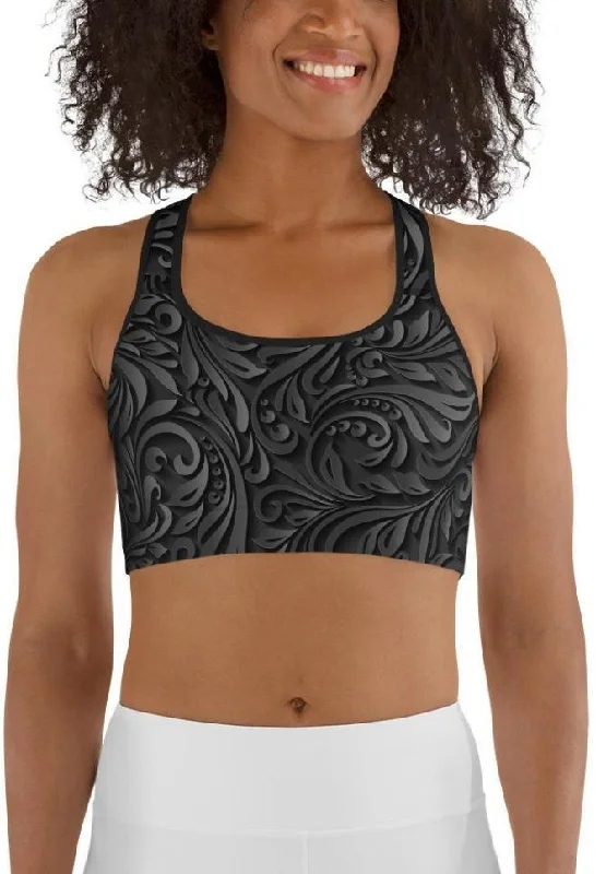 3D Art Deco Sports Bra