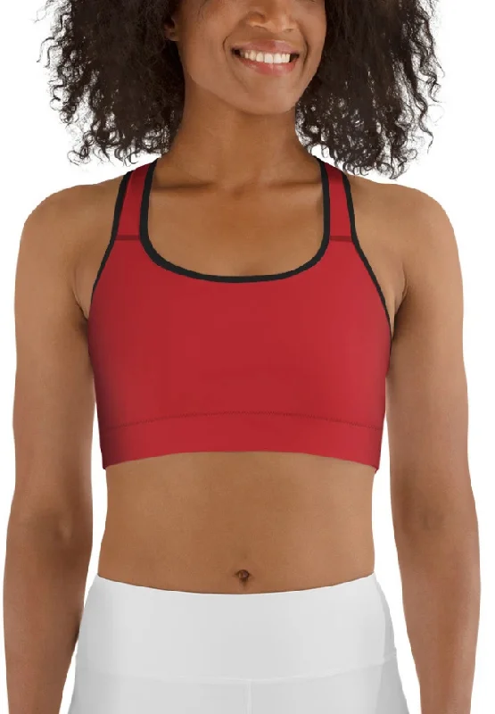 Crimson Red Sports Bra