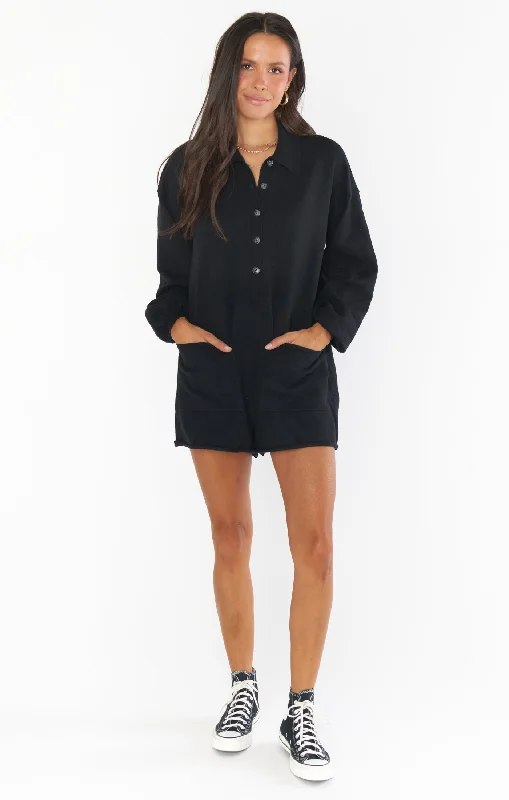 Gianni Romper ~ Black Knit