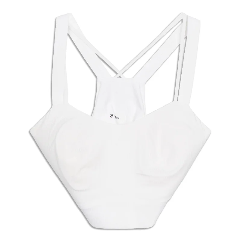 Like A Cloud Ribbed Longline Bra - Resale