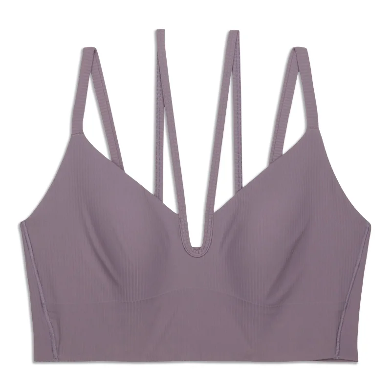 Like A Cloud Strappy Longline Ribbed Bra - Resale