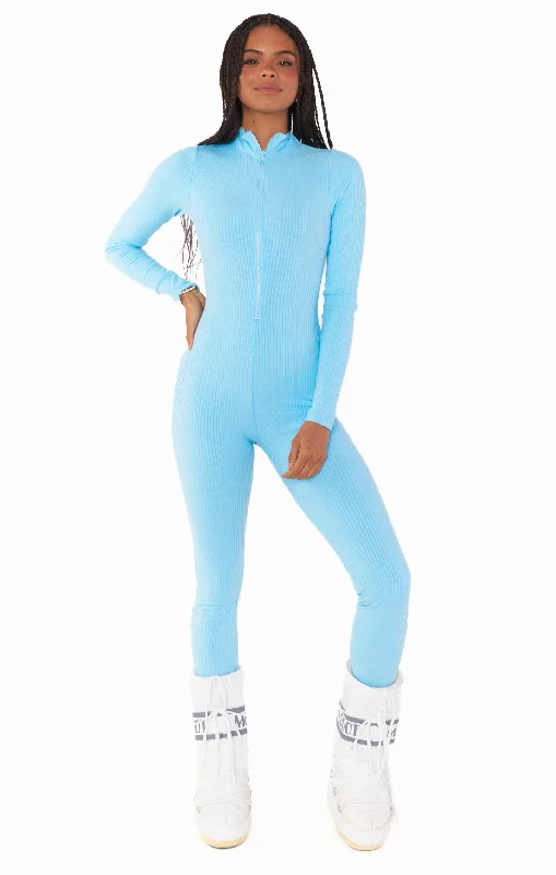 Lodge Onesie ~ Powder Blue Rib Knit