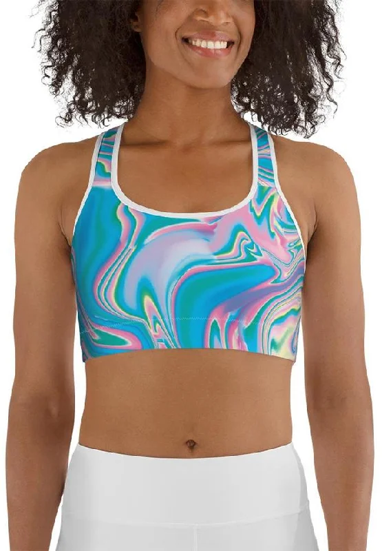 Neon Psychedelic Sports Bra