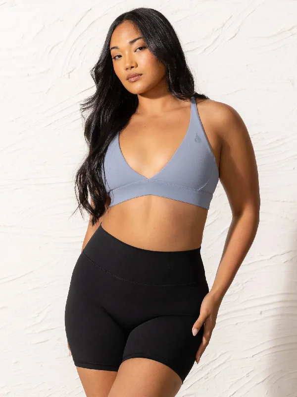 NKD Low Neck Sports Bra - Denim Blue