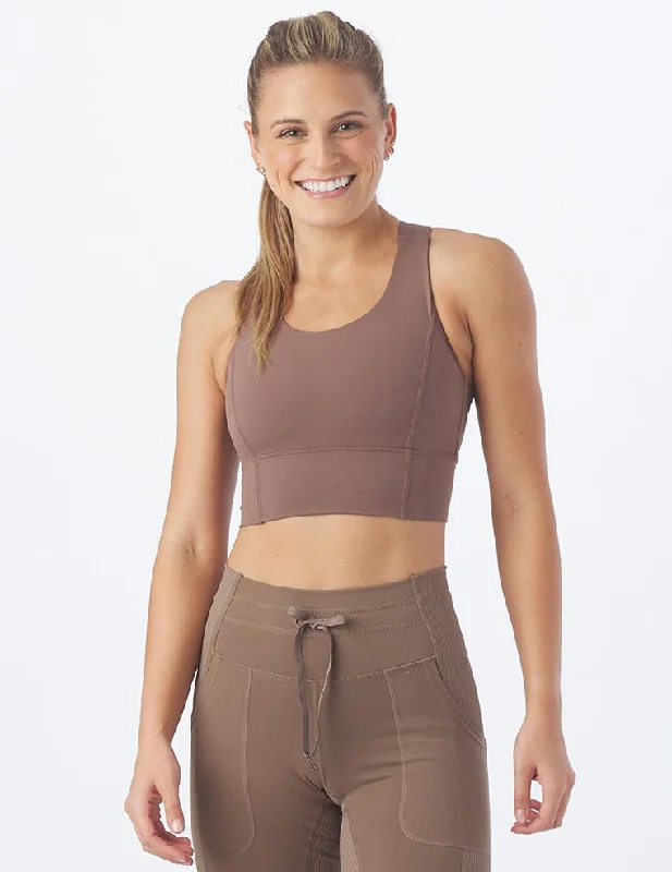 One Crop Bra: Mocha