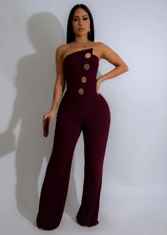 Regal Ascent Jumpsuit Burgundy