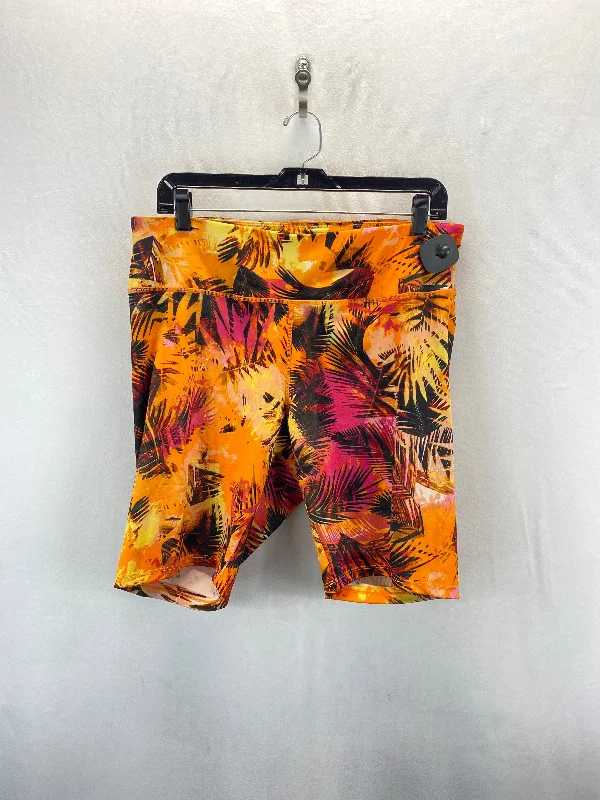 Athletic Shorts By New Look In Tropical Print, Size: 2x