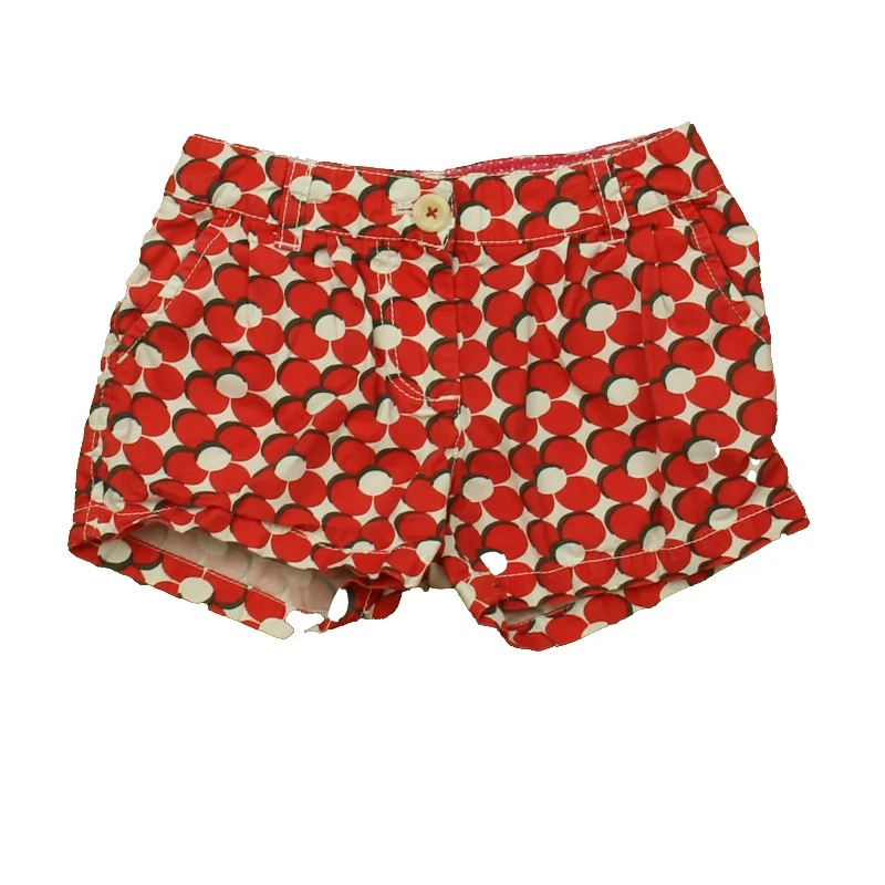 Boden Girls Red Floral Shorts