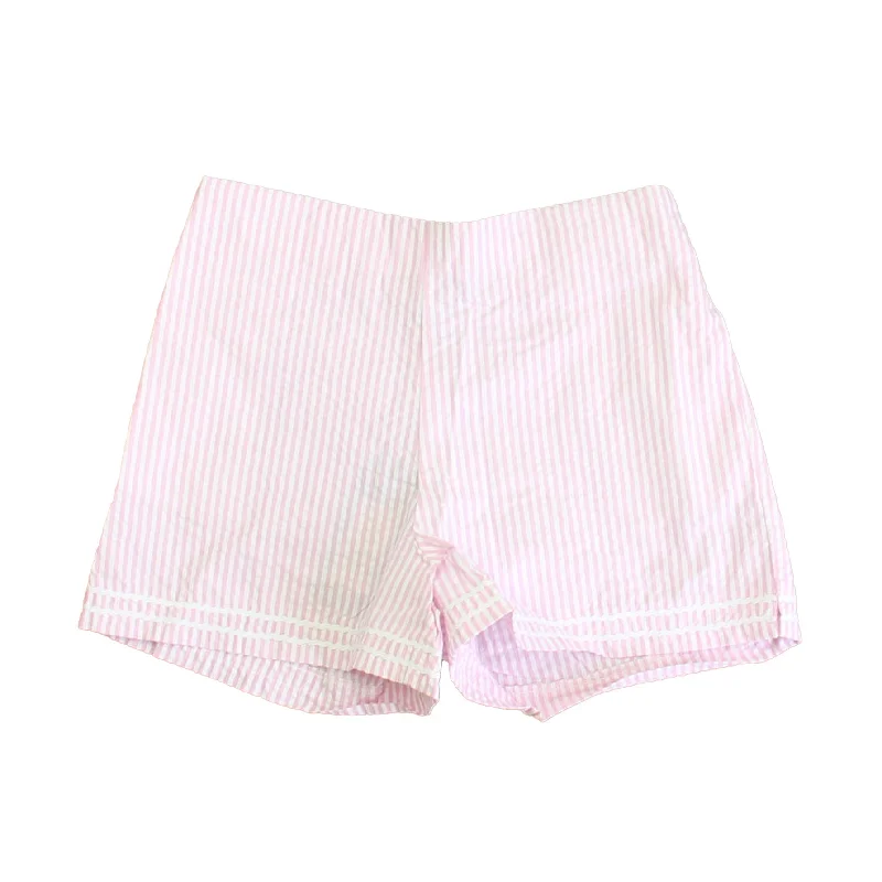 Classic Prep Girls Pink | White Stripe Shorts