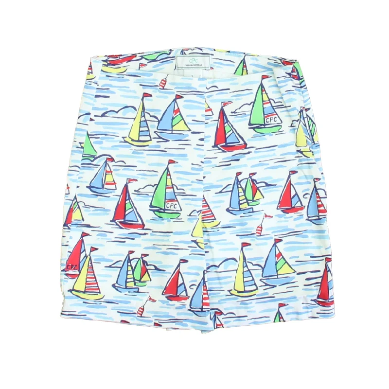 Classic Prep Girls Rainbow Fleet Print Shorts Size: 6-14 Years