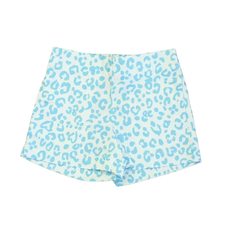 Classic Prep Girls Robin' Egg Leopard Shorts Size: 2-5T