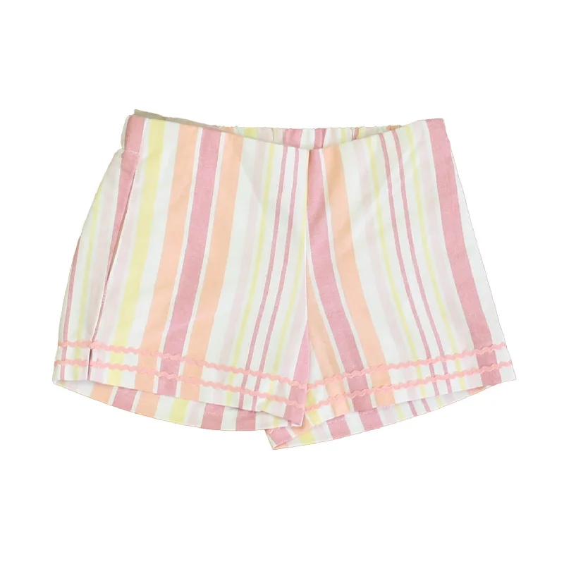 Classic Prep Girls Sherbert Stripe Shorts Size: 2-5T