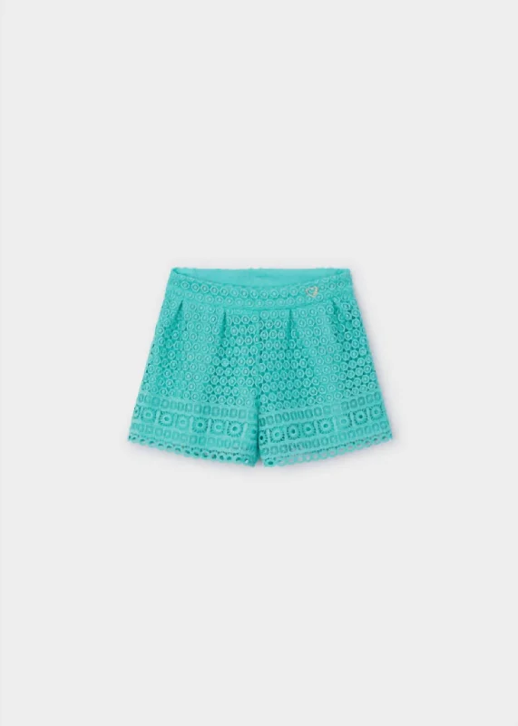 Girls' Guipure Shorts In Agate