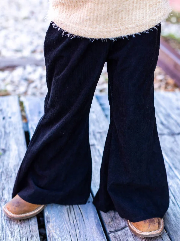 Girl's In The Dark Of Night Flare Pants In Black