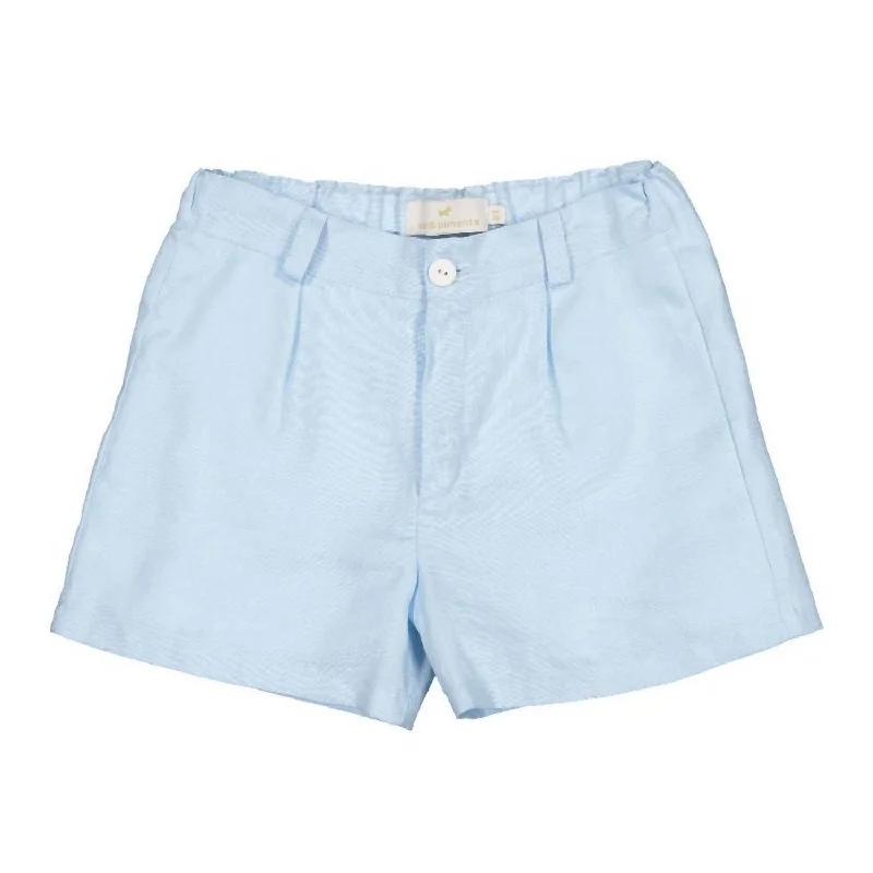 Girl's Praiano Linen Shorts In Blue