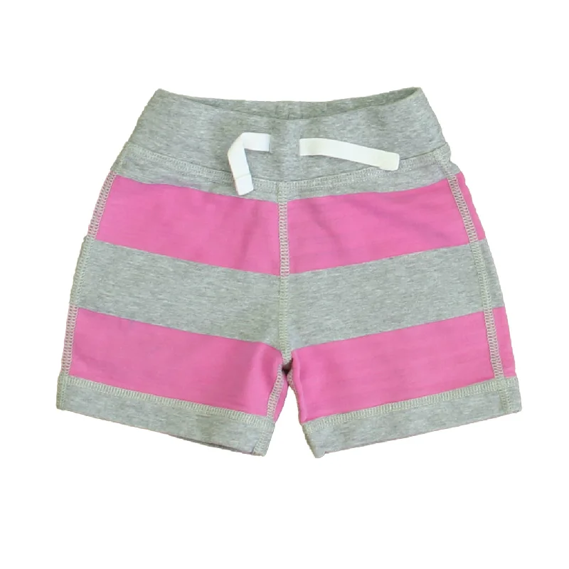 Hanna Andersson Girls Gray | Pink Stripe Shorts