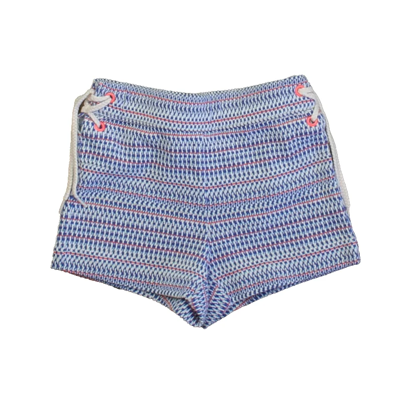 Janie and Jack Girls Navy | White | Coral Shorts