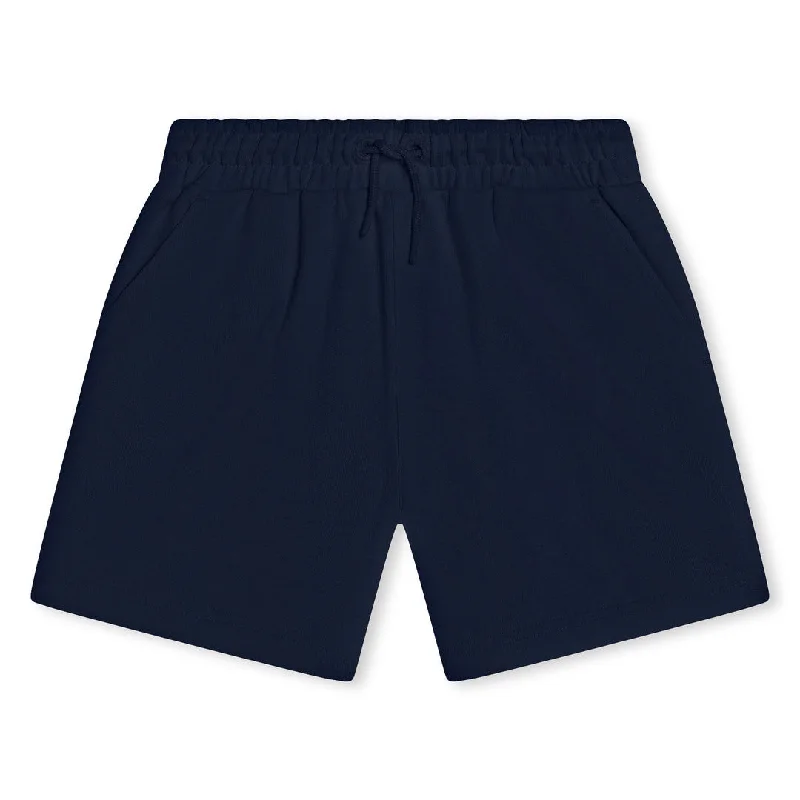 Navy Logo Cotton Shorts