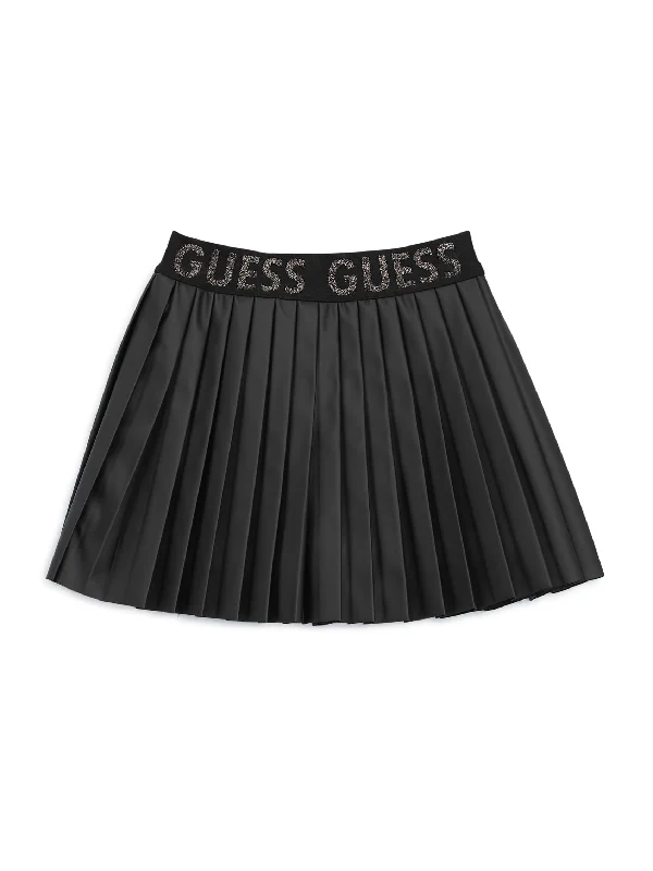 Satin Pleated Skirt (7-14)