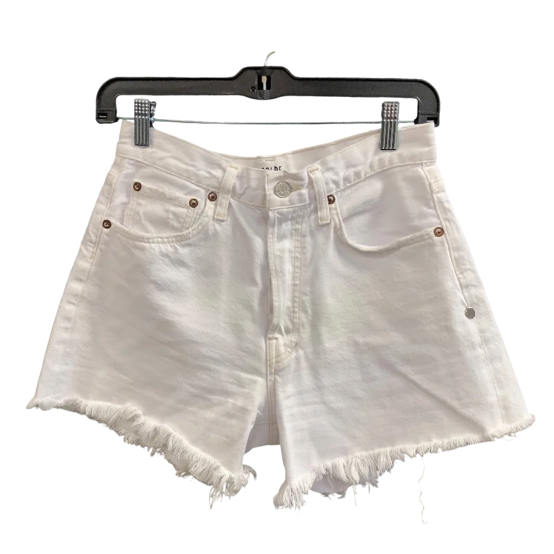 Shorts Designer By Agolde In White, Size: 2