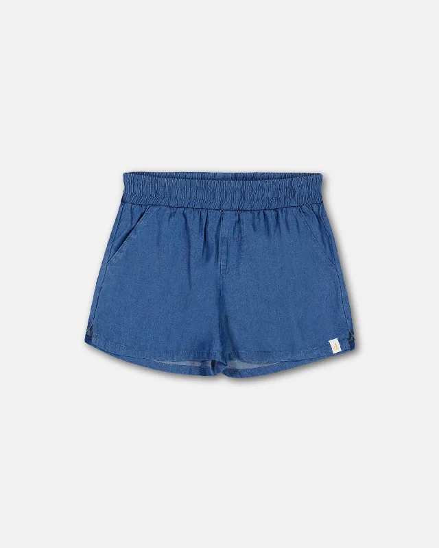 Solid Chambray Short