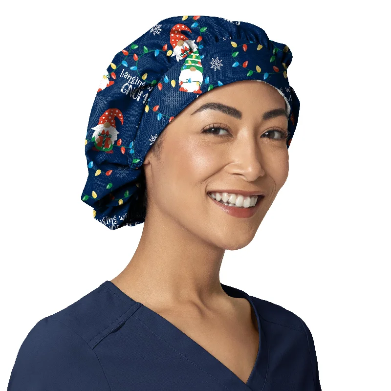 Zoe+Chloe Print Bouffant Scrub Cap - Gnome Alone